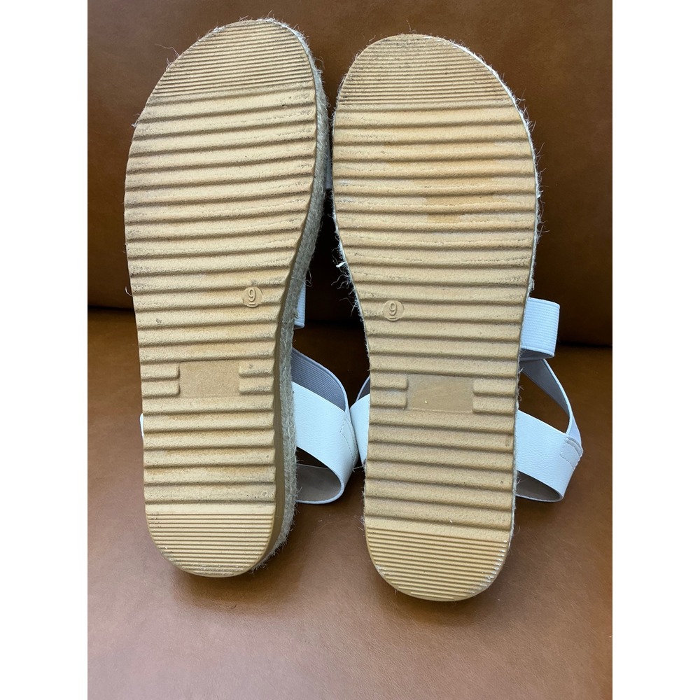 Journee Collection Caroline Sandals Womens9 White Excellent Espadrille Platform - Picture 4 of 10